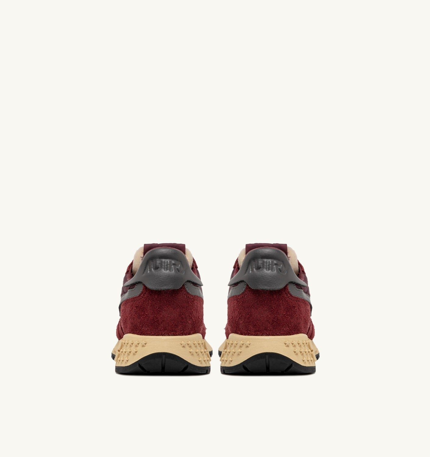 REELWIND LOW SNEAKERS IN NYLON SUEDE AND LEATHER COLOR ROUNGE AND CORDOVAN