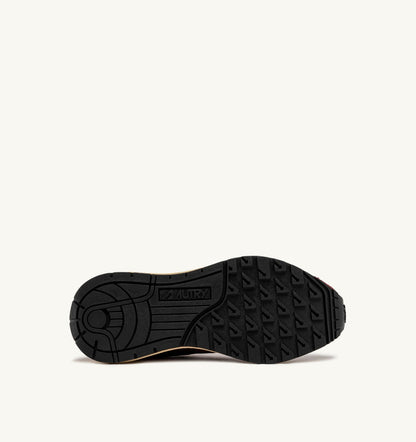 REELWIND LOW SNEAKERS IN NYLON SUEDE AND LEATHER COLOR ROUNGE AND CORDOVAN