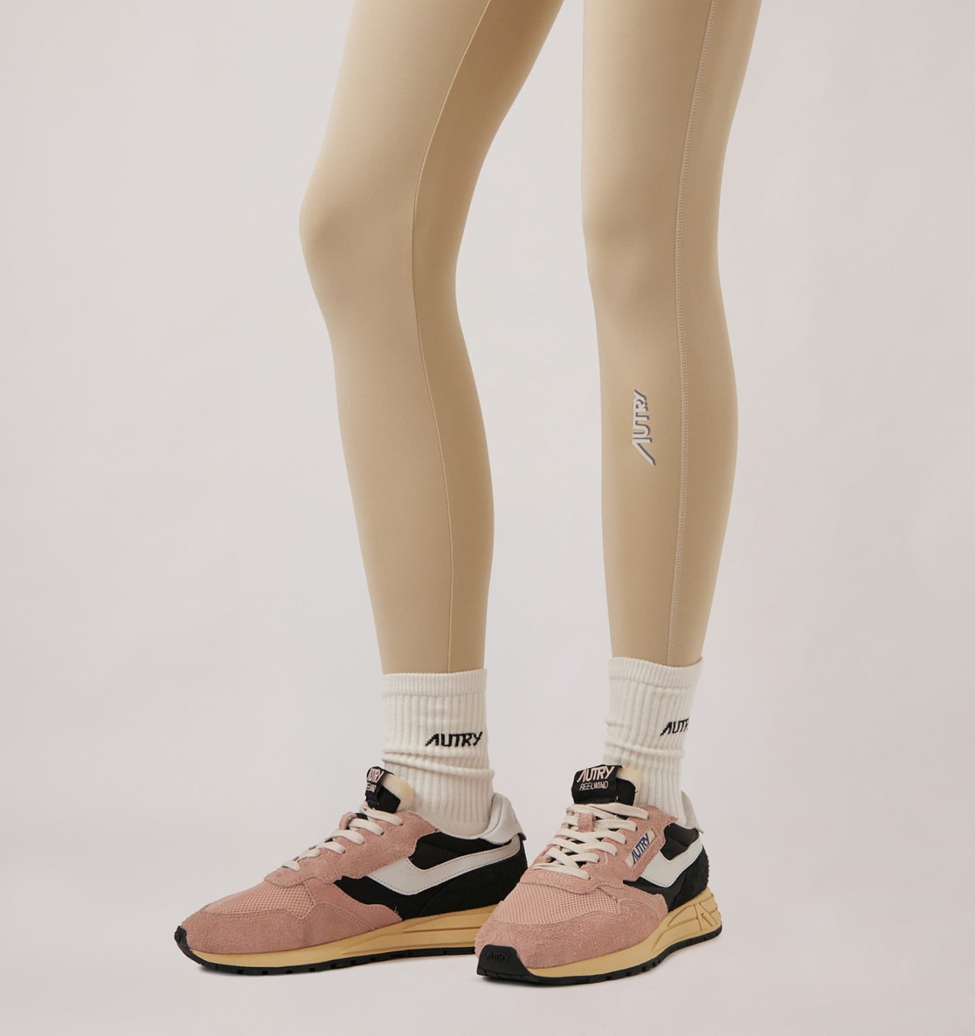 REELWIND LOW SNEAKERS IN BLACK AND ROSA NYLON AND SUEDE