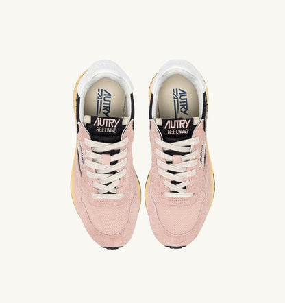 REELWIND LOW SNEAKERS IN BLACK AND ROSA NYLON AND SUEDE