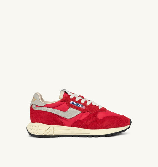 REELWIND LOW SNEAKERS IN RED NYLON AND SUEDE