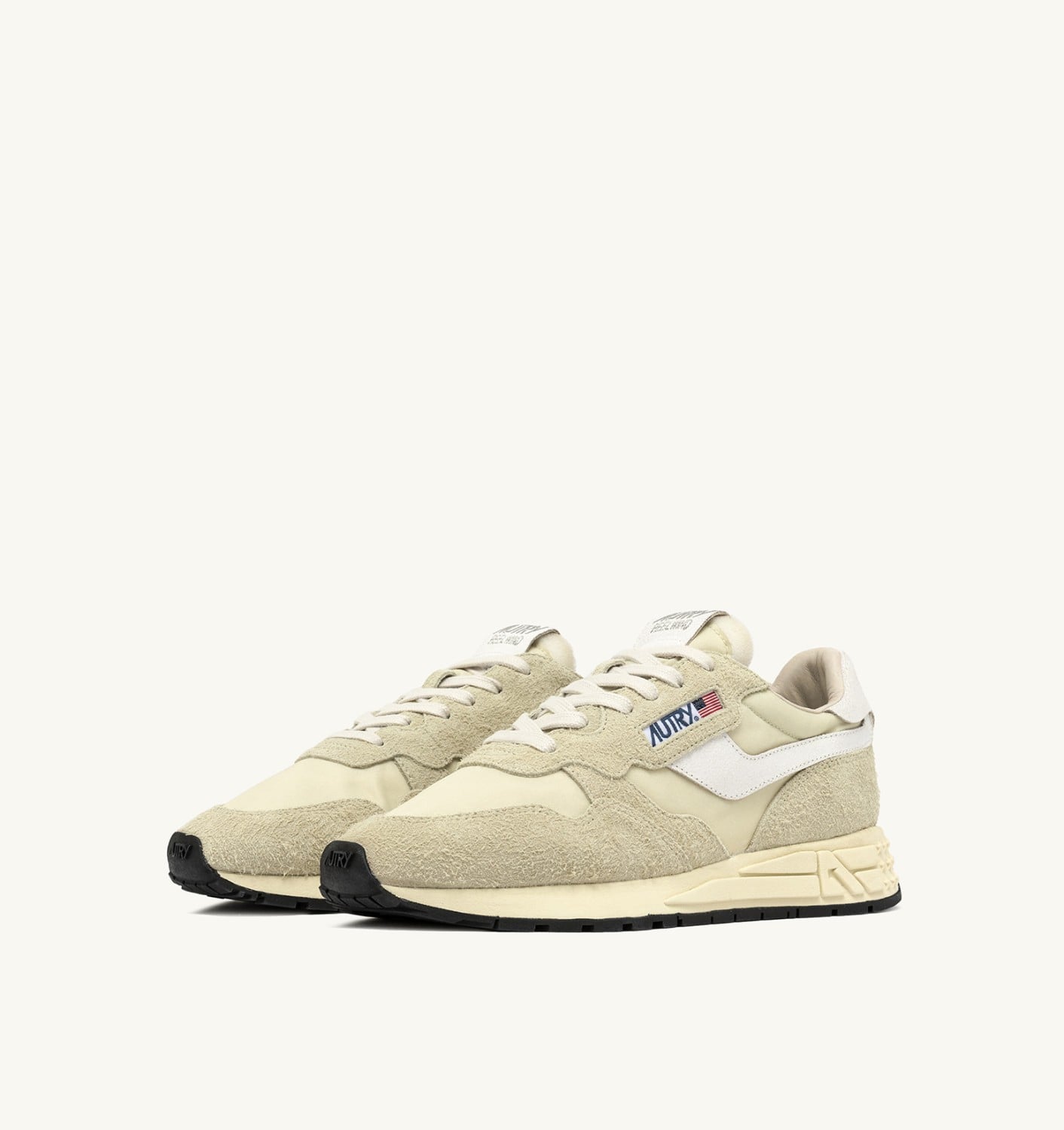 REELWIND LOW SNEAKERS IN HAY NYLON AND SUEDE
