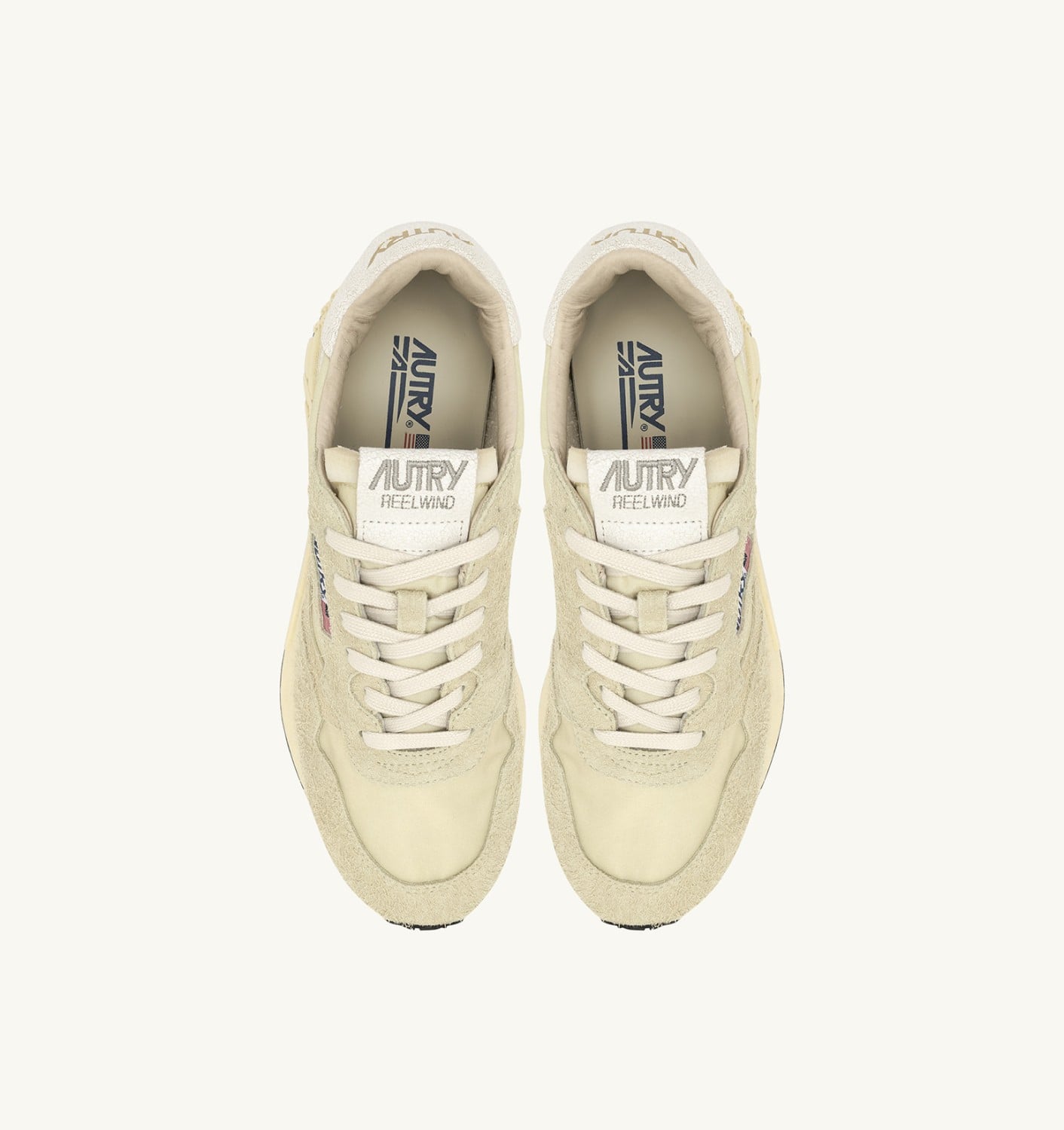 REELWIND LOW SNEAKERS IN HAY NYLON AND SUEDE