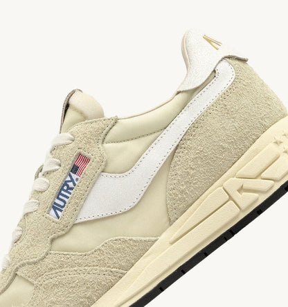 REELWIND LOW SNEAKERS IN HAY NYLON AND SUEDE