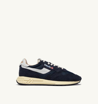 REELWIND LOW SNEAKERS IN BLUE SPACE AND WHITE NYLON AND SUEDE