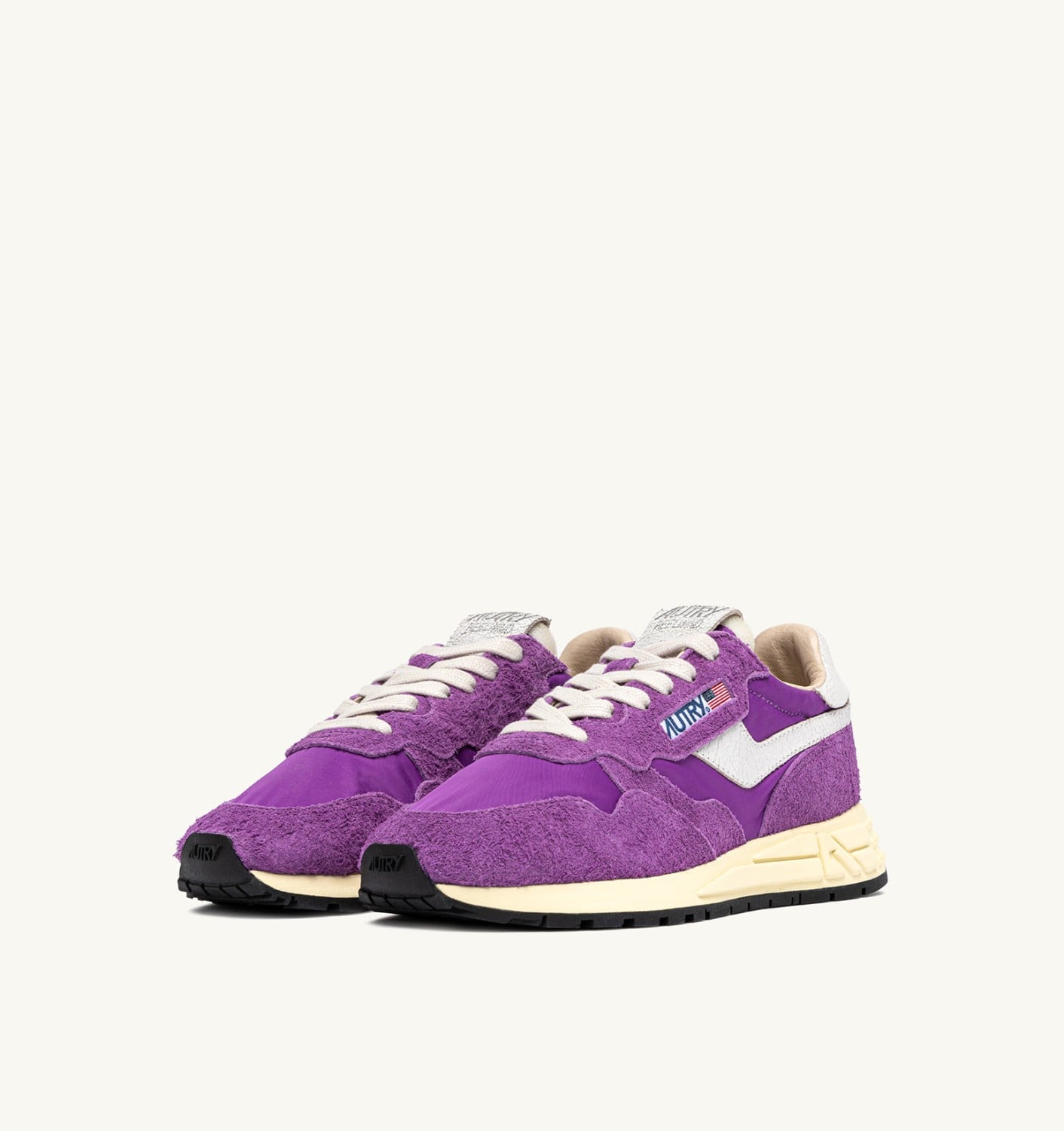 REELWIND LOW SNEAKERS IN WHITE AND DEWBERRY NYLON AND SUEDE