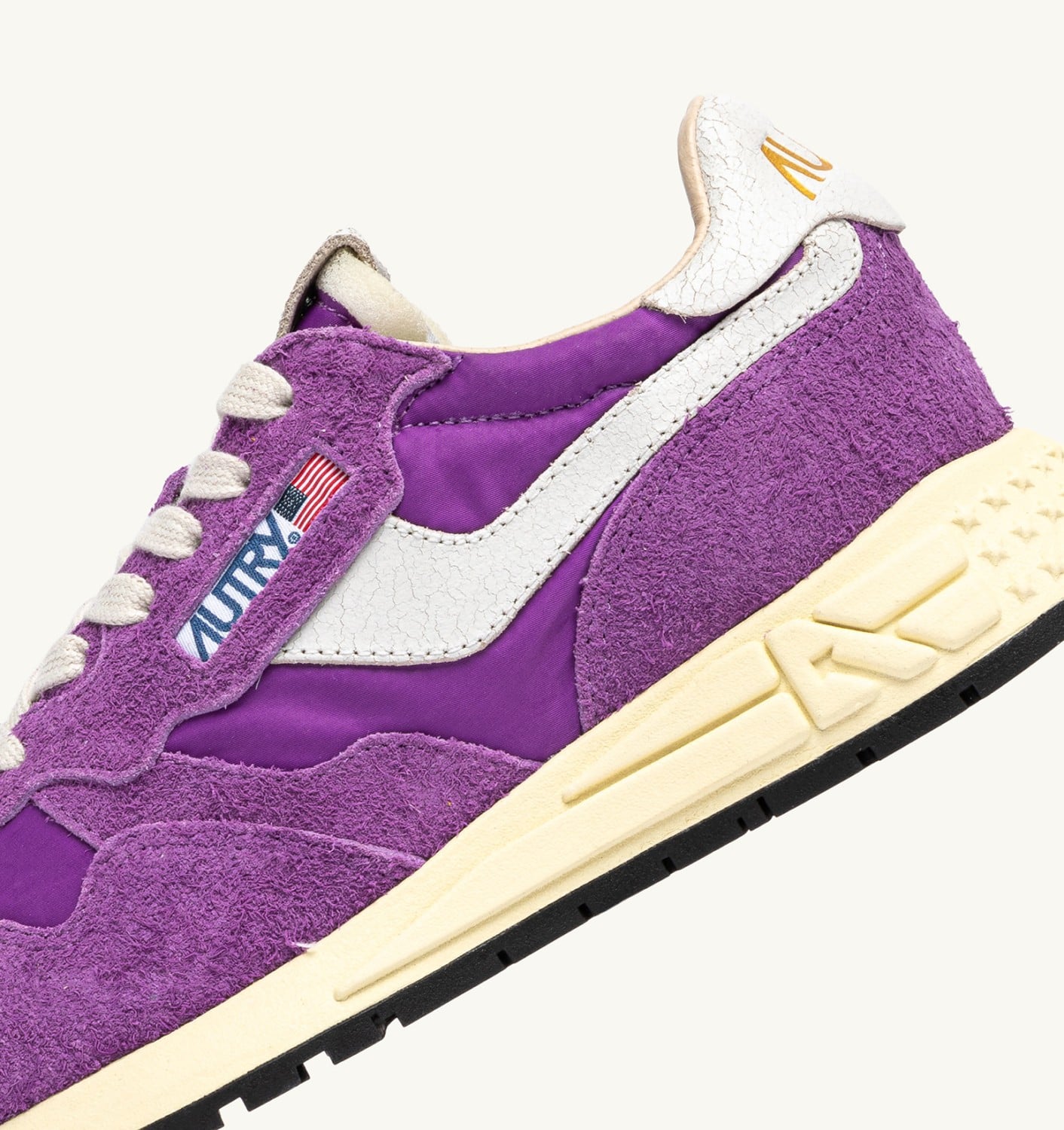 REELWIND LOW SNEAKERS IN WHITE AND DEWBERRY NYLON AND SUEDE