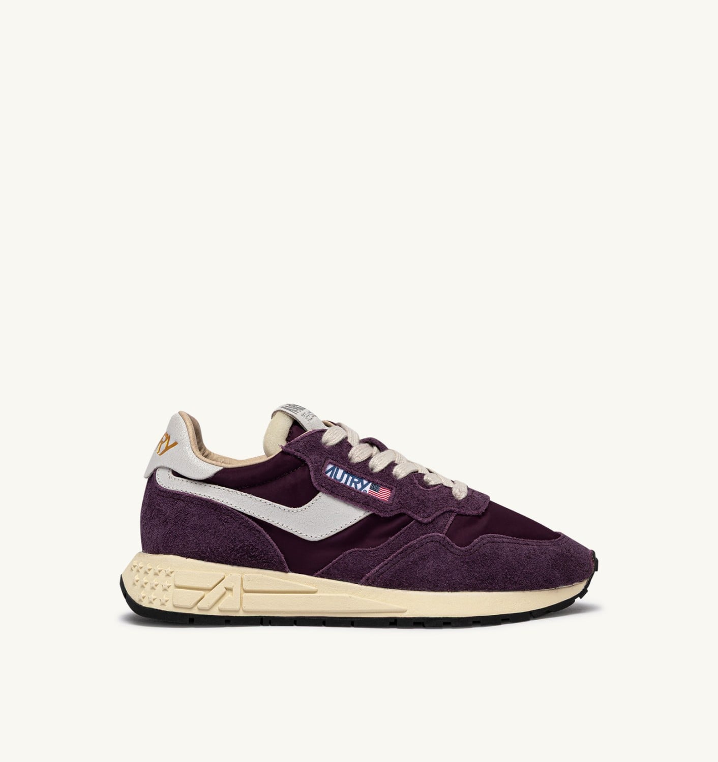 REELWIND LOW SNEAKERS IN WHITE AND WINTER BLOOM NYLON AND SUEDE