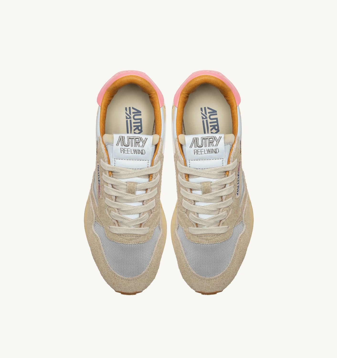 REELWIND LOW SNEAKERS IN REFLECTIVE NYLON AND SUEDE COLOR SILVER PLATINUM