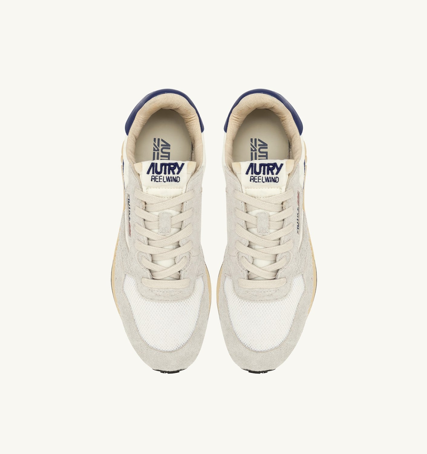 REELWIND LOW SNEAKERS IN NYLON AND SUEDE COLOR WHITE AND LIMOGES