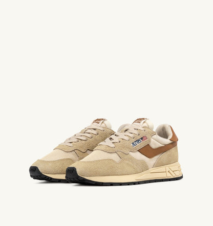 REELWIND LOW SNEAKERS IN ECRU AND CATHAY SPICE SUEDE AND NYLON