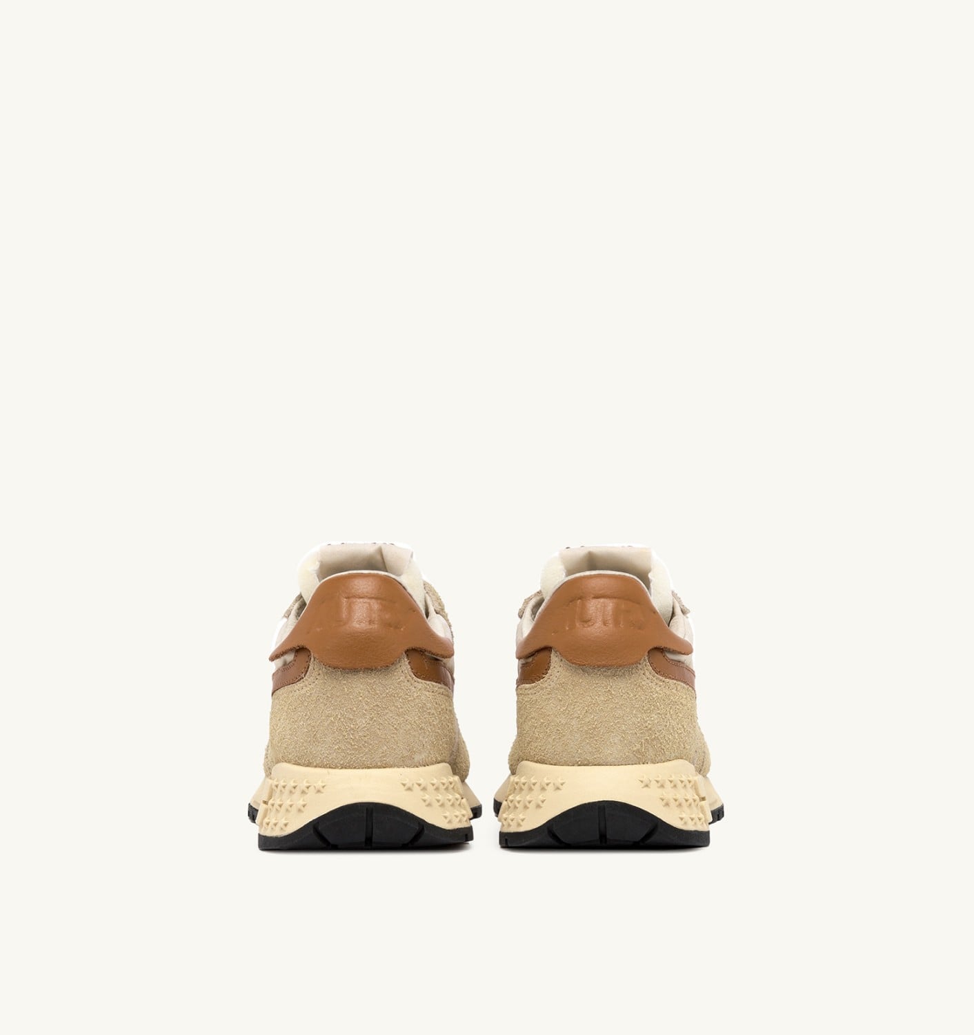 REELWIND LOW SNEAKERS IN ECRU AND CATHAY SPICE SUEDE AND NYLON