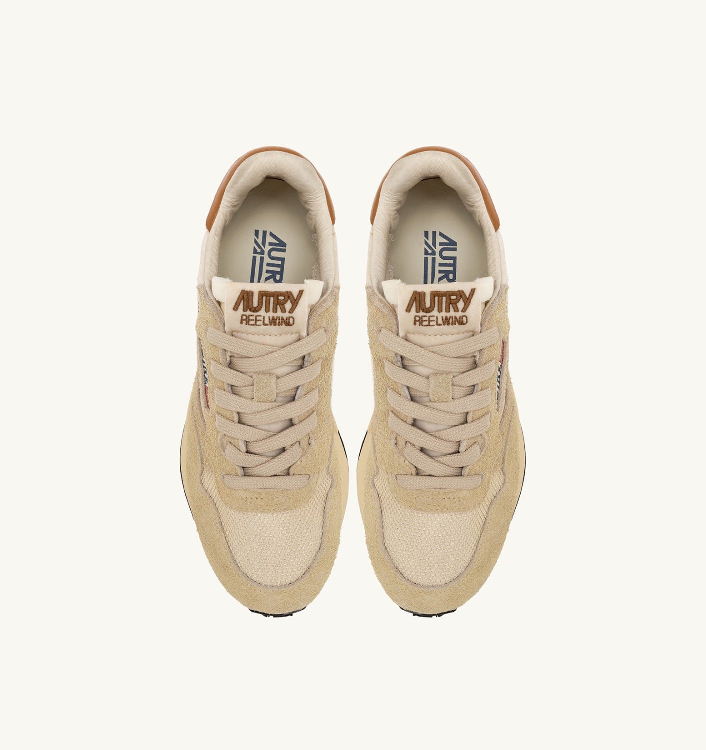 REELWIND LOW SNEAKERS IN ECRU AND CATHAY SPICE SUEDE AND NYLON
