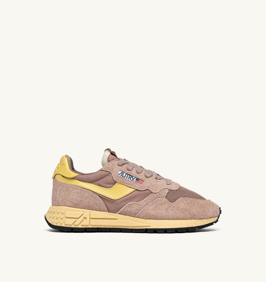 REELWIND LOW SNEAKERS IN ROSE CANNEL AND RAFFIA NYLON AND SUEDE