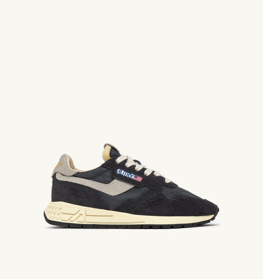 REELWIND LOW SNEAKERS IN BLACK NYLON AND SUEDE