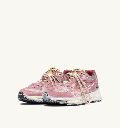 HYPERWAY SUPER VINTAGE SNEAKERS IN BABOL AND SILVER SUEDE
