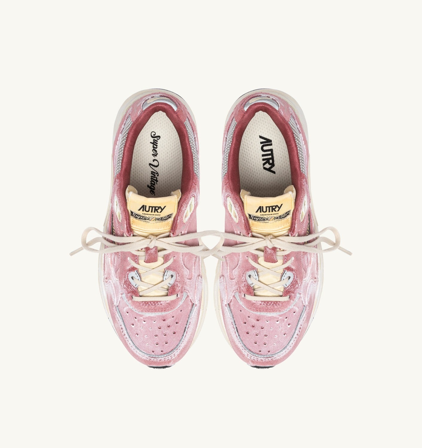 HYPERWAY SUPER VINTAGE SNEAKERS IN BABOL AND SILVER SUEDE