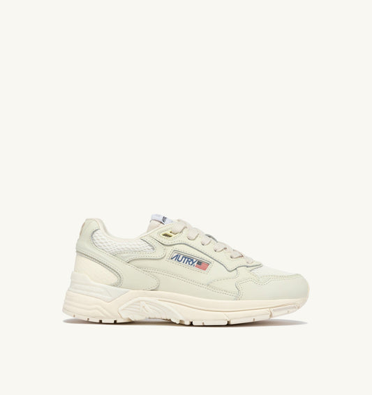 HYPERWAY SNEAKERS IN WHISPER WHITE NAPA LEATHER AND MESH