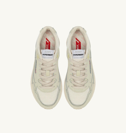 HYPERWAY SNEAKERS IN WHISPER WHITE NAPA LEATHER AND MESH
