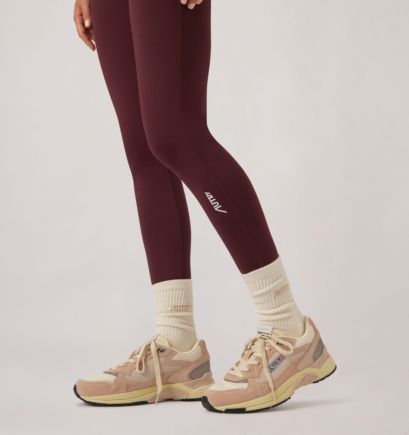 HYPERWAY SNEAKERS IN SILK AND WHITE SUEDE AND MESH