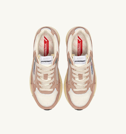 HYPERWAY SNEAKERS IN SILK AND WHITE SUEDE AND MESH