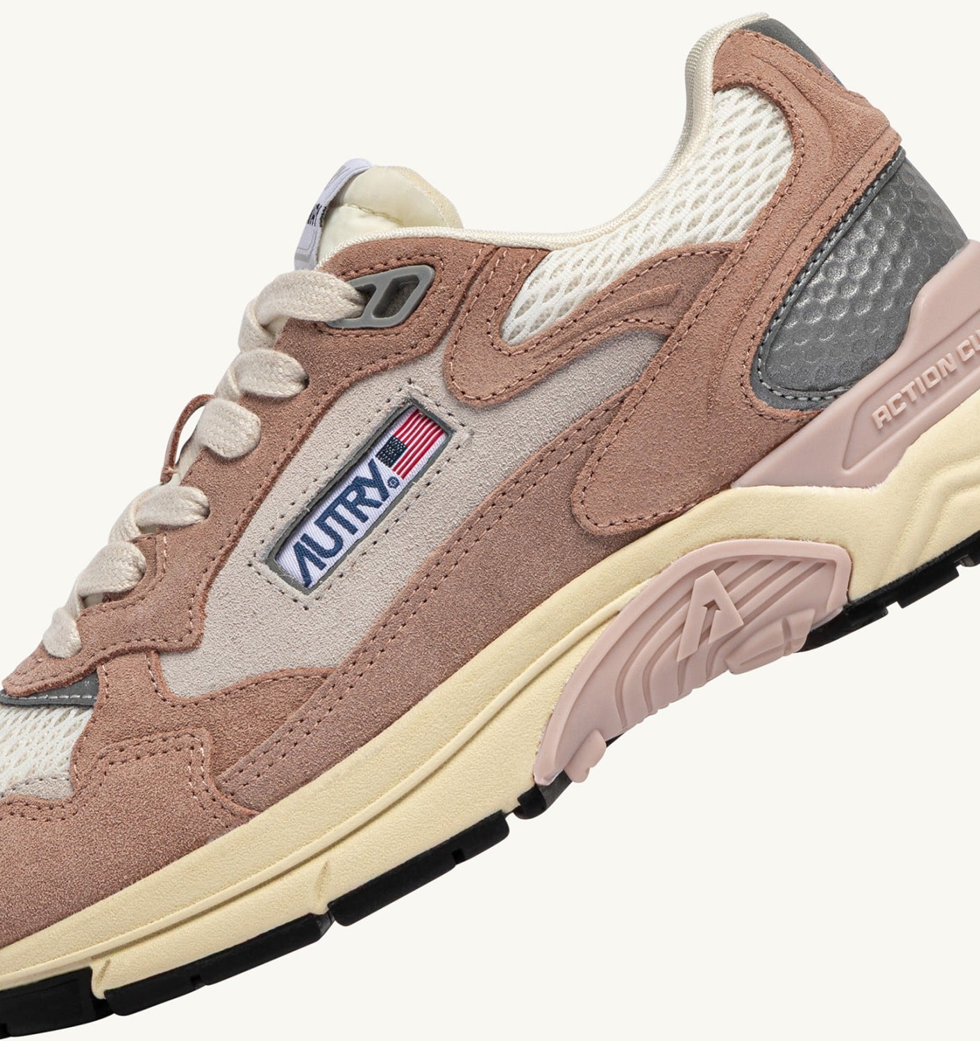 HYPERWAY SNEAKERS IN SILK AND WHITE SUEDE AND MESH