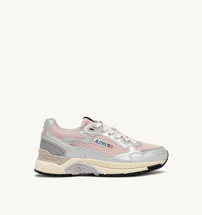 HYPERWAY SNEAKERS IN SILVER, POWDER AND FEATHER GRAY SYNTHETIC LEATHER AND MESH