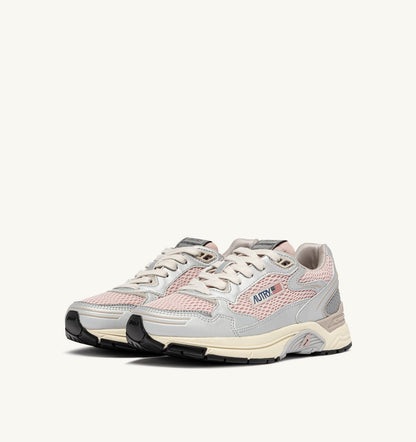 HYPERWAY SNEAKERS IN SILVER, POWDER AND FEATHER GRAY SYNTHETIC LEATHER AND MESH