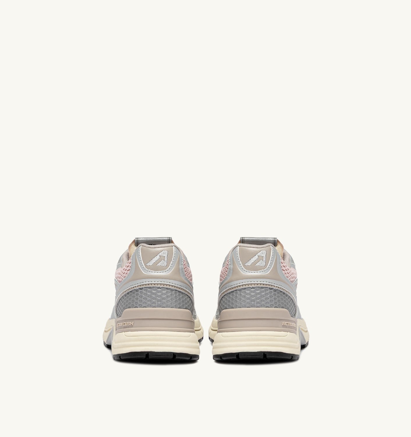 HYPERWAY SNEAKERS IN SILVER, POWDER AND FEATHER GRAY SYNTHETIC LEATHER AND MESH