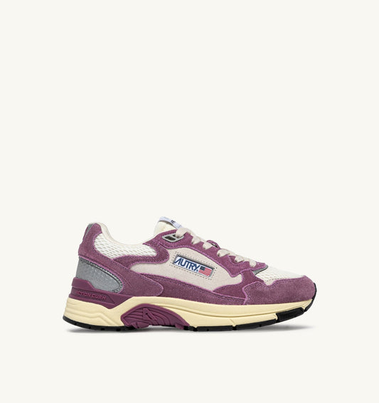 HYPERWAY SNEAKERS IN SAND AND FIRENZE MESH AND SUEDE