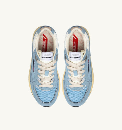 HYPERWAY SNEAKERS IN PORTOFINO AND MARSHMALLOW MESH AND SUEDE