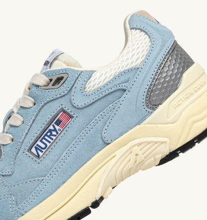 HYPERWAY SNEAKERS IN PORTOFINO AND MARSHMALLOW MESH AND SUEDE