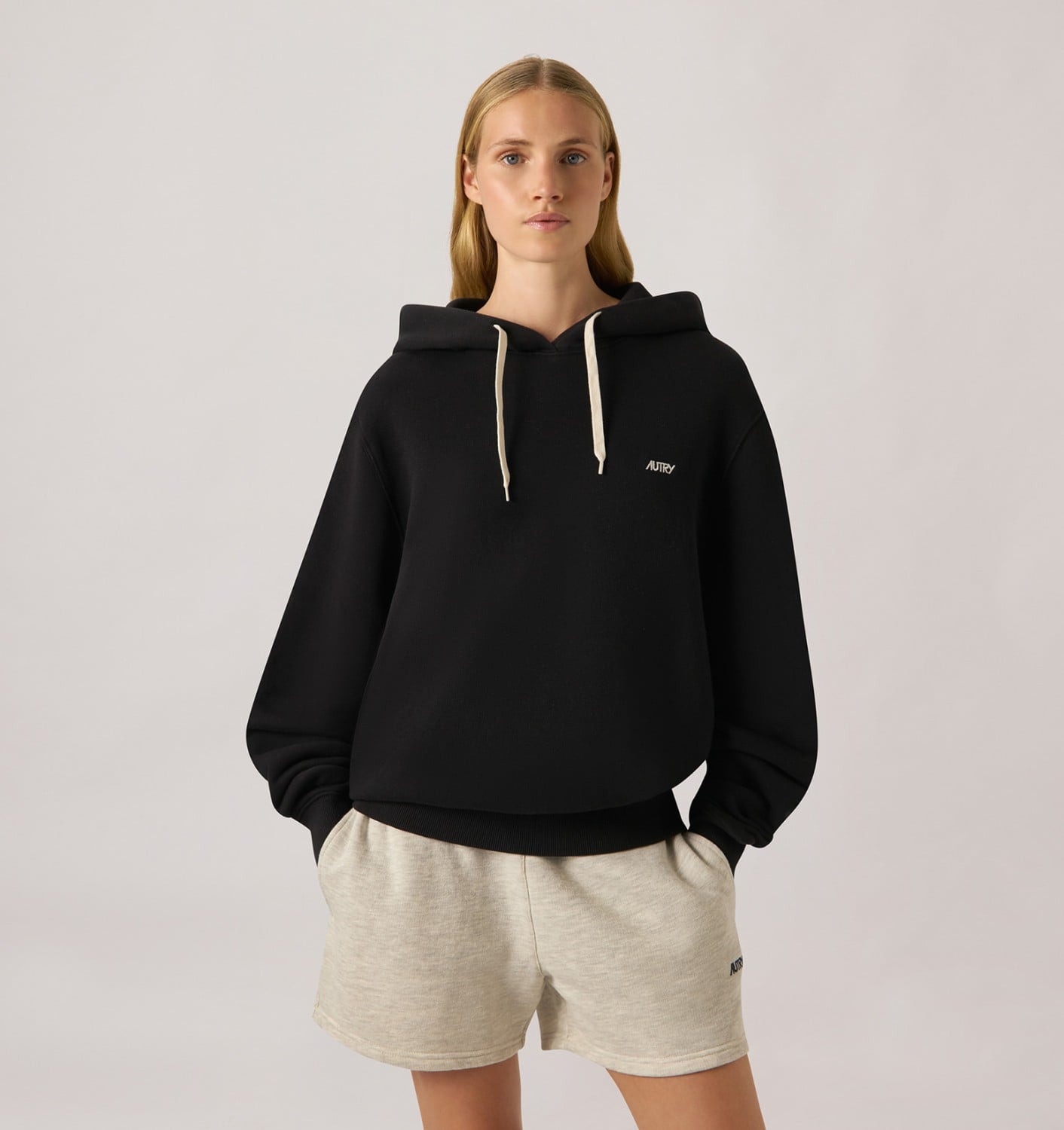 HOODIE WITH EMBROIDERED LOGO FOR WOMAN