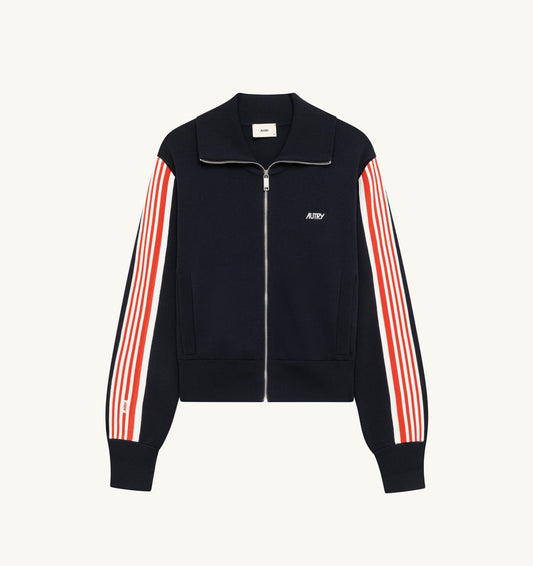 KNITTED VISCOSE FULL ZIP JACKET WOMAN