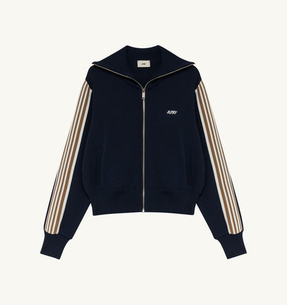 KNITTED TENNIS VISCOSE ZIP JACKET WOMAN