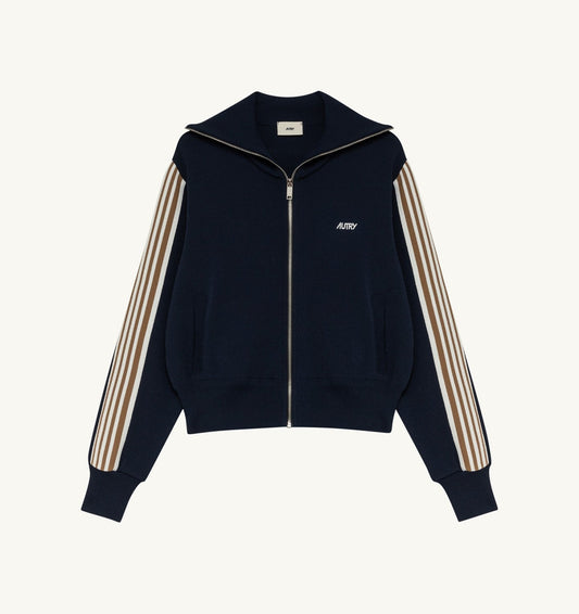 KNITTED TENNIS VISCOSE ZIP JACKET WOMAN