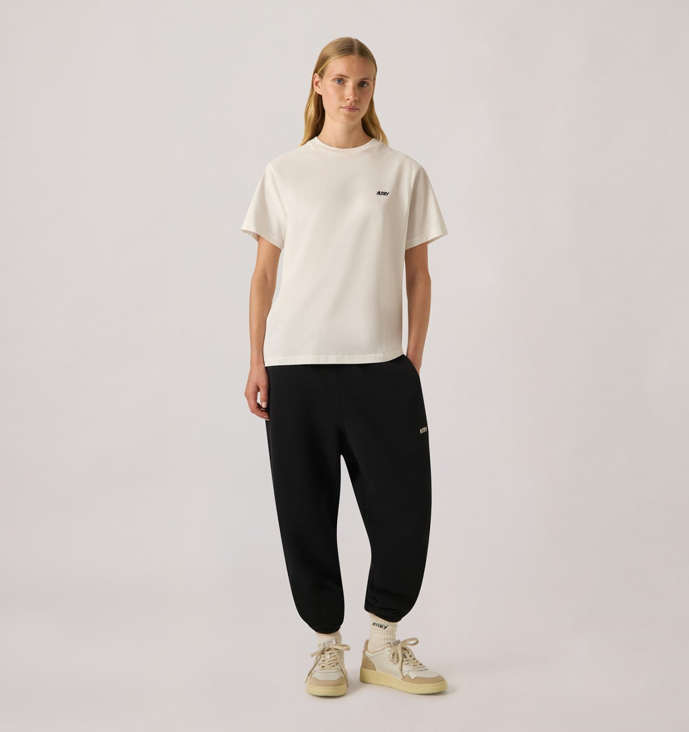 SWEATPANTS WITH EMBROIDERED LOGO FOR WOMAN