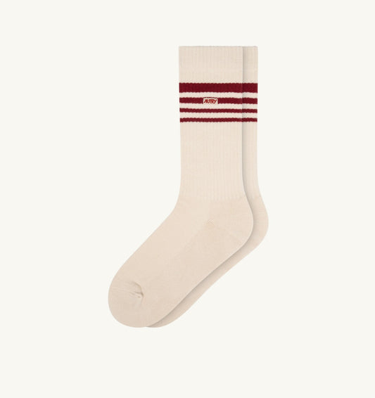 JACQUARD SOCKS WITH LOGO AND STRIPES UNISEX