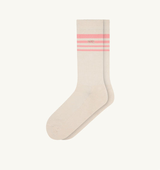 SOCKS WITH EMBROIDERED LOGO AND STRIPES UNISEX