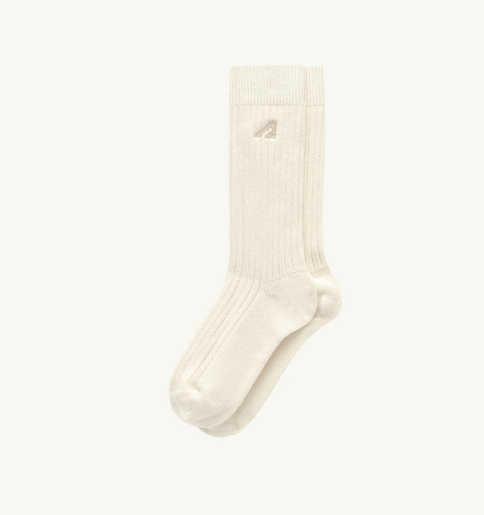 RIBBED EMBROIDERED LOGO SOCK UNISEX