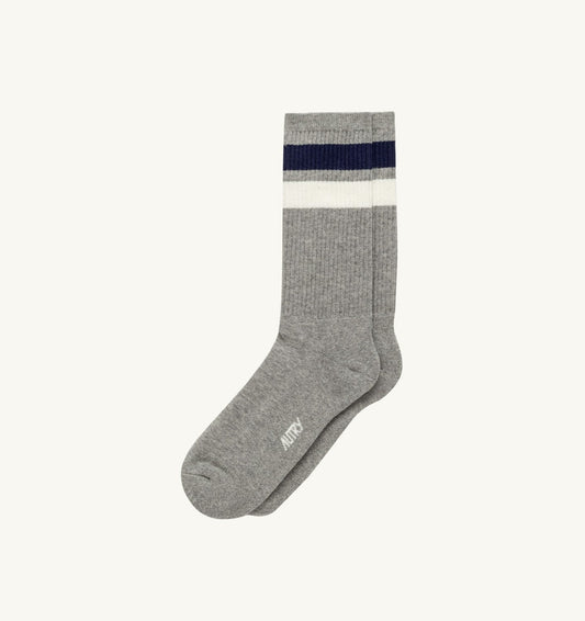 STRIPED JACQUARD LOGO SOCK UNISEX
