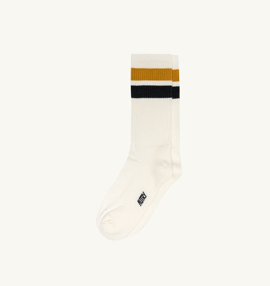 STRIPED JACQUARD LOGO SOCKS UNISEX