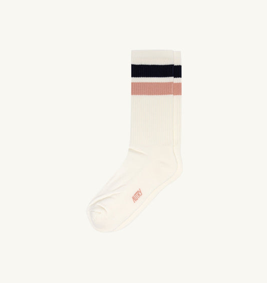 STRIPED JACQUARD LOGO SOCKS UNISEX