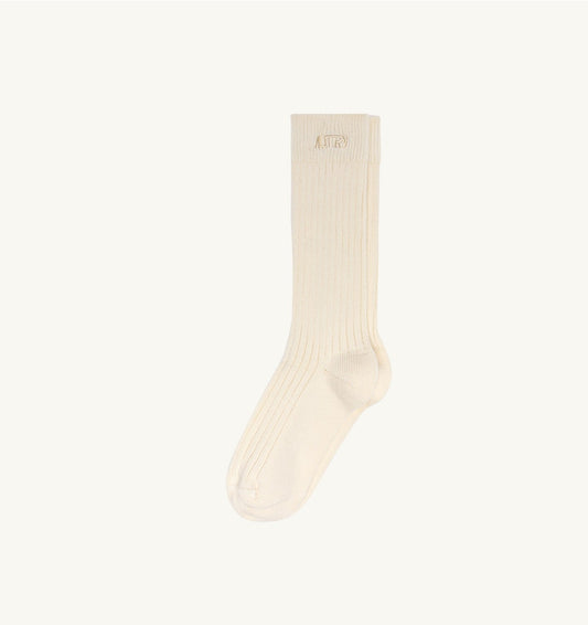 RIBBED SOCKS WITH EMBROIDERED LOGO UNISEX