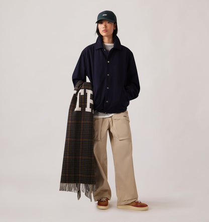 CHECKED BLANKET WITH MAXI LOGO UNISEX