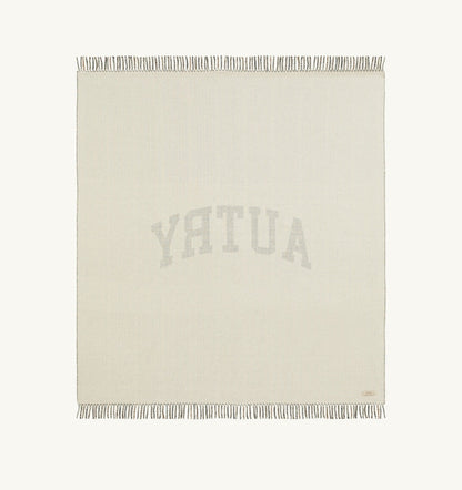 CHECKED BLANKET WITH MAXI LOGO UNISEX