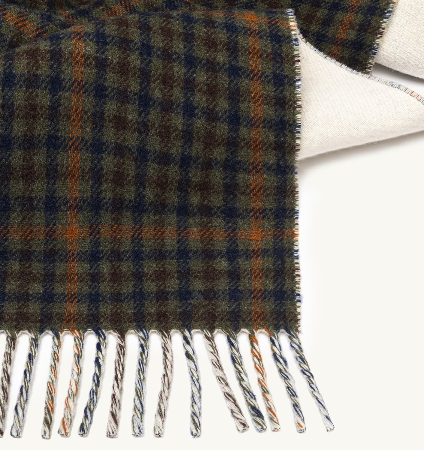 CHECKED BLANKET WITH MAXI LOGO UNISEX