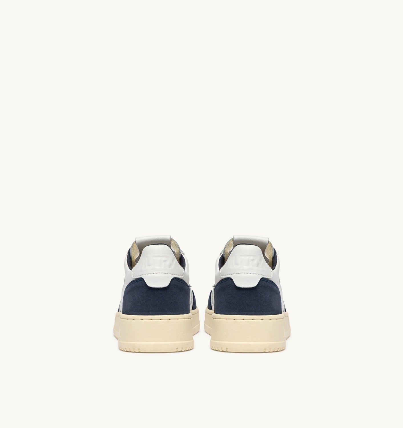 MEDALIST LOW SNEAKERS IN WHITE LEATHER AND DENIM SUEDE