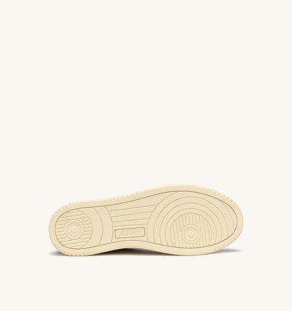 MEDALIST LOW SNEAKERS IN WHITE LEATHER AND DENIM SUEDE