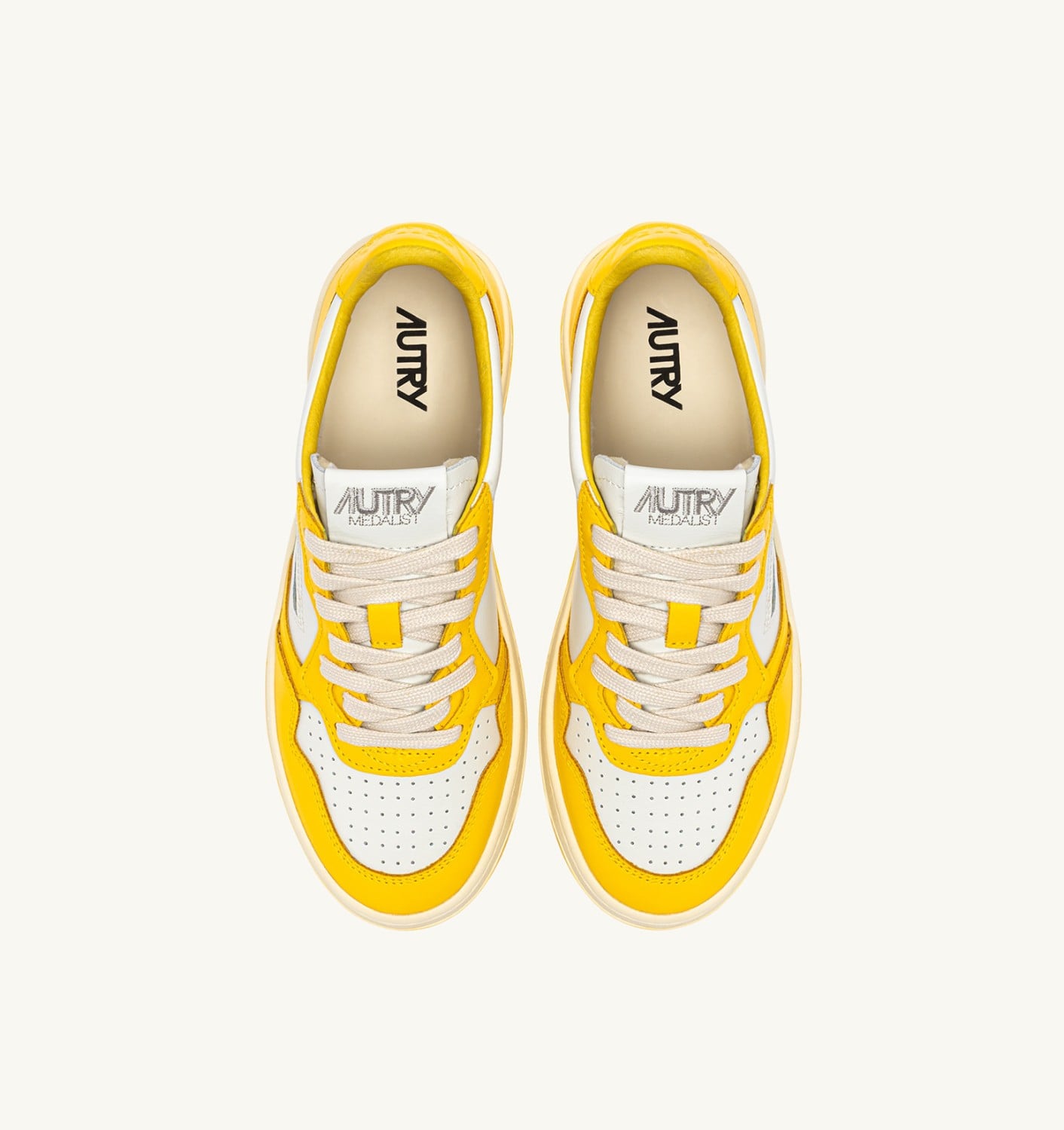 MEDALIST LOW SNEAKERS IN WHITE AND SLICKER LEATHER WITH LETTERING